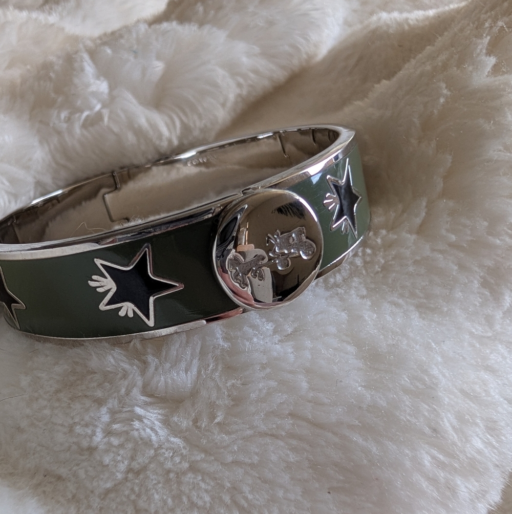 Coach Bangle 'Stars In Motion' Army Green And Navy